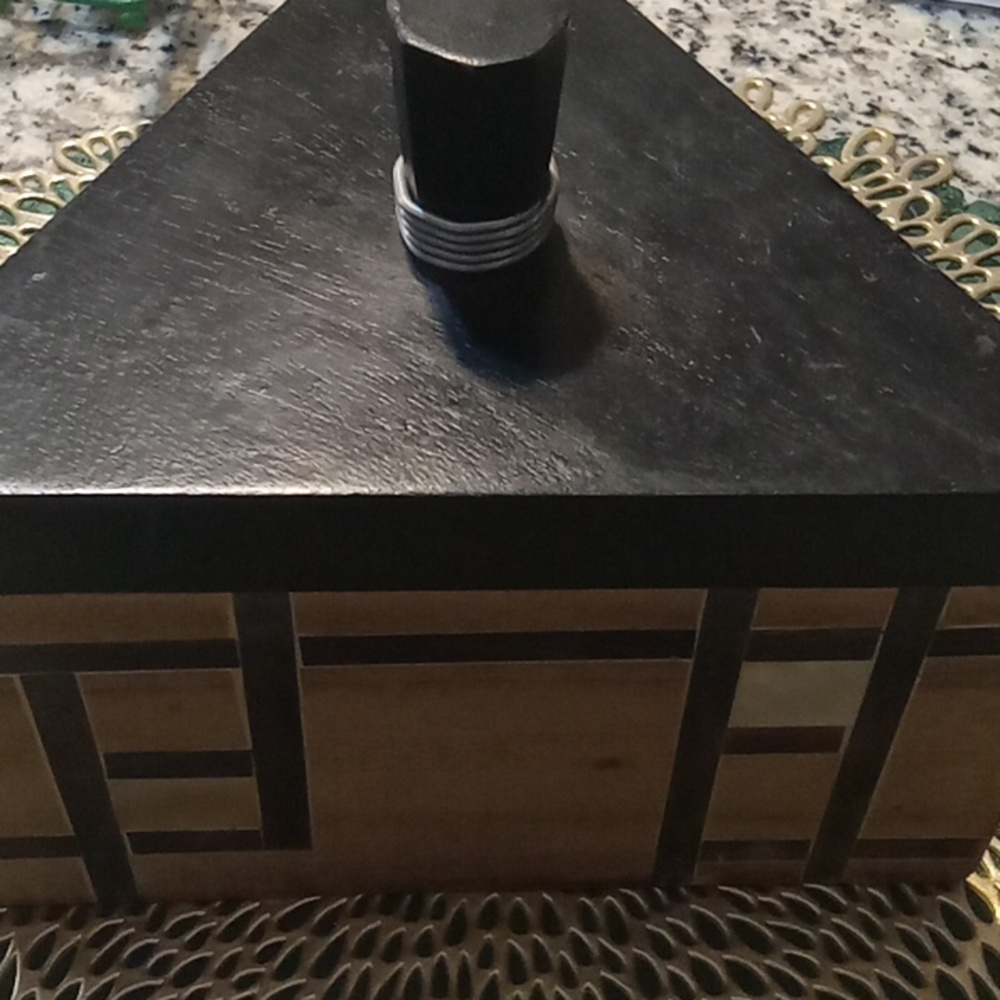 Geometric Black and Brown Decorative Box